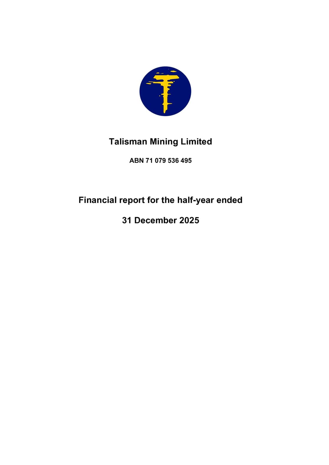 Half Year Accounts
