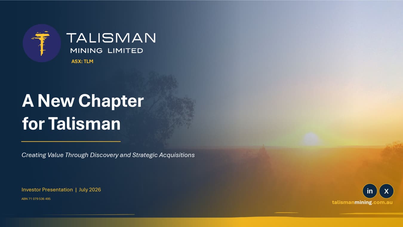 Investor Presentation - A New Chapter